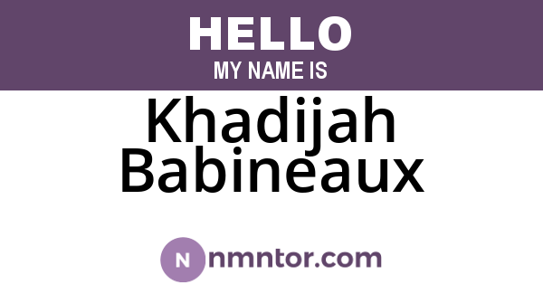 Khadijah Babineaux