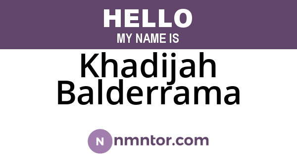 Khadijah Balderrama