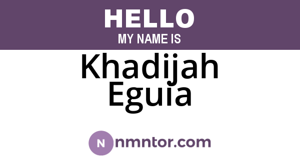 Khadijah Eguia