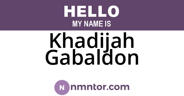 Khadijah Gabaldon