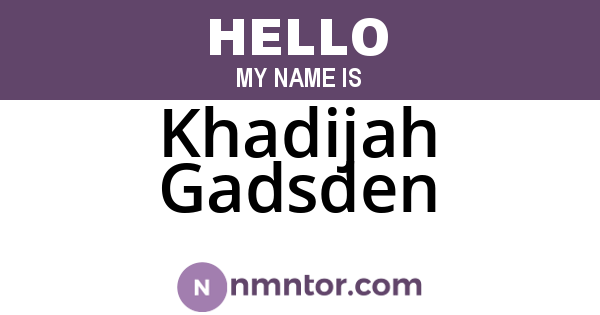 Khadijah Gadsden