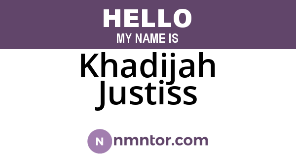 Khadijah Justiss