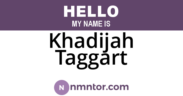 Khadijah Taggart