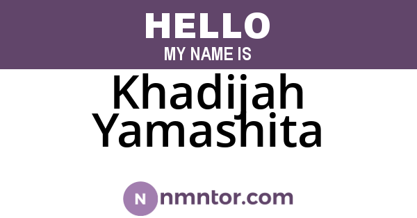 Khadijah Yamashita