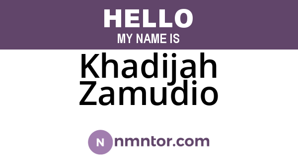 Khadijah Zamudio