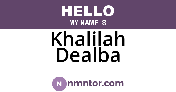 Khalilah Dealba