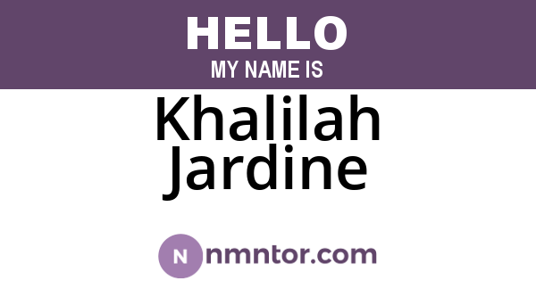 Khalilah Jardine