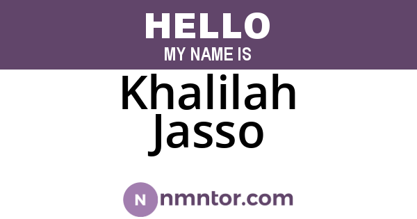 Khalilah Jasso