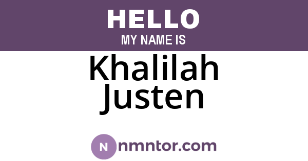 Khalilah Justen