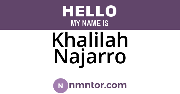 Khalilah Najarro