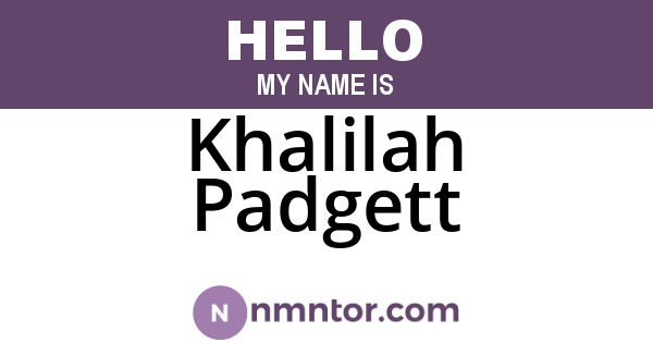 Khalilah Padgett