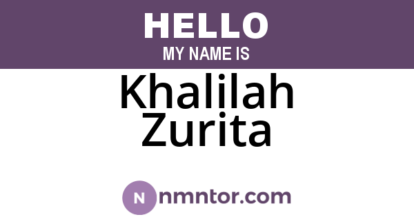 Khalilah Zurita