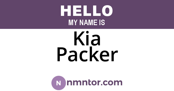 Kia Packer