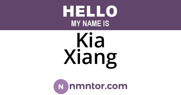 Kia Xiang
