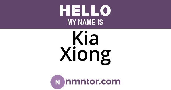 Kia Xiong