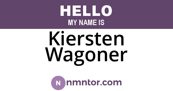 Kiersten Wagoner