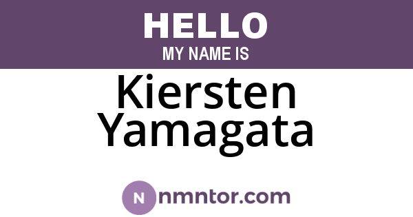 Kiersten Yamagata