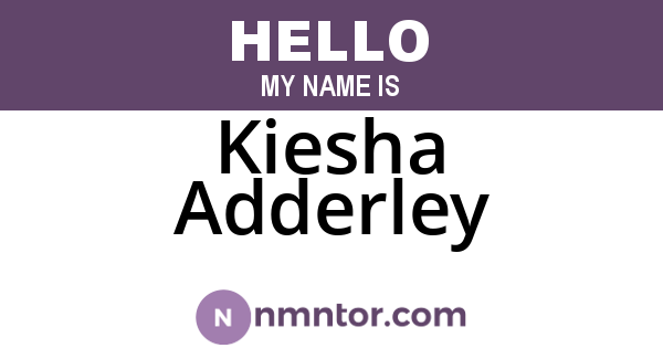 Kiesha Adderley