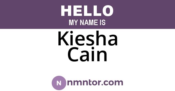 Kiesha Cain