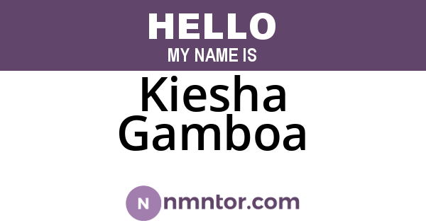 Kiesha Gamboa