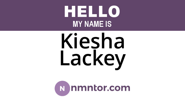 Kiesha Lackey