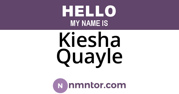 Kiesha Quayle