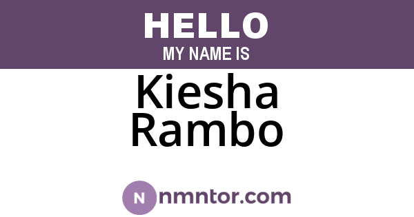 Kiesha Rambo