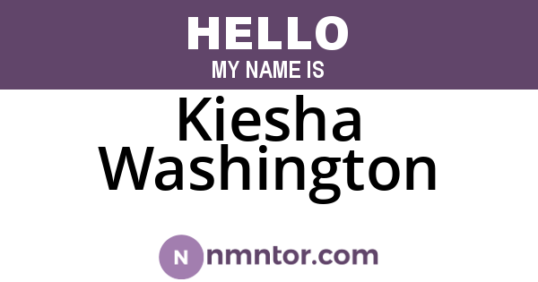 Kiesha Washington