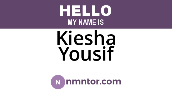 Kiesha Yousif