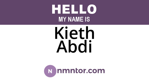 Kieth Abdi