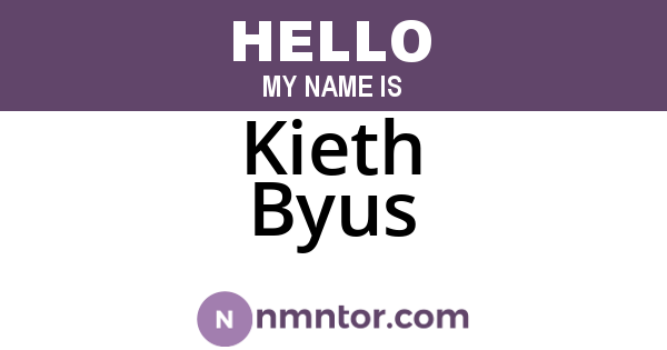 Kieth Byus