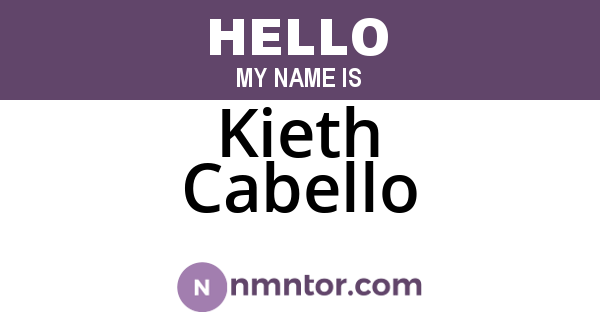 Kieth Cabello