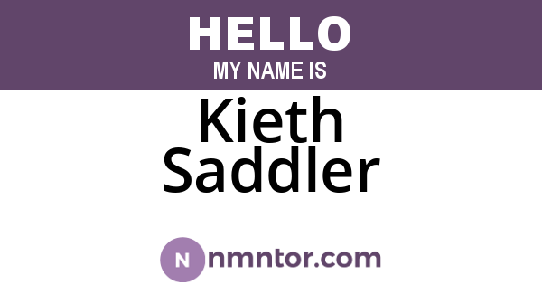 Kieth Saddler