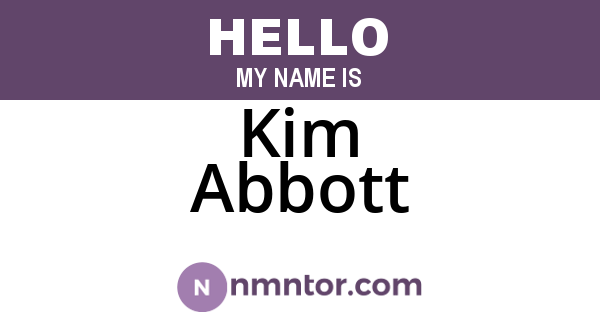 Kim Abbott