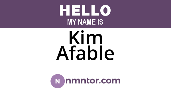 Kim Afable