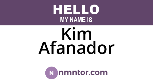 Kim Afanador