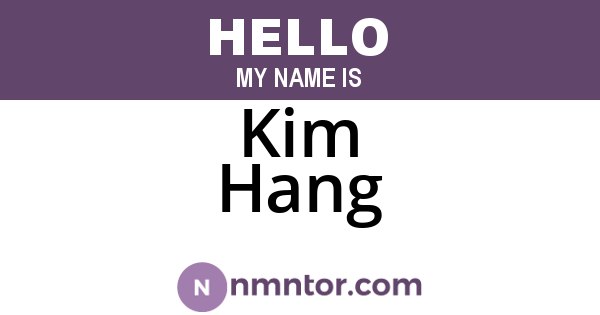 Kim Hang