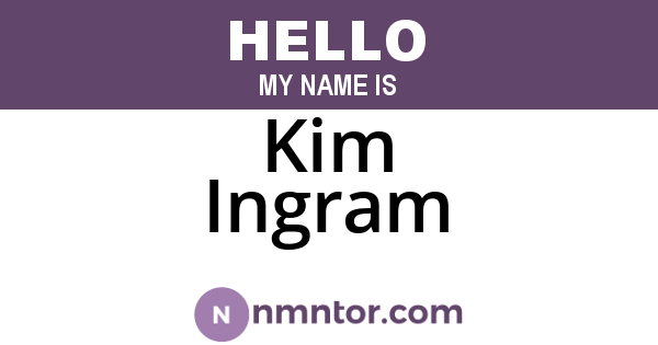 Kim Ingram