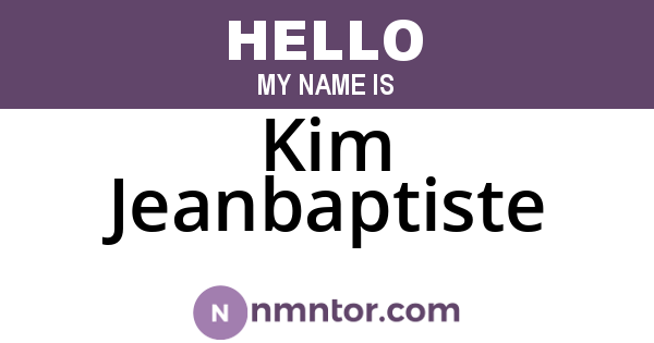 Kim Jeanbaptiste