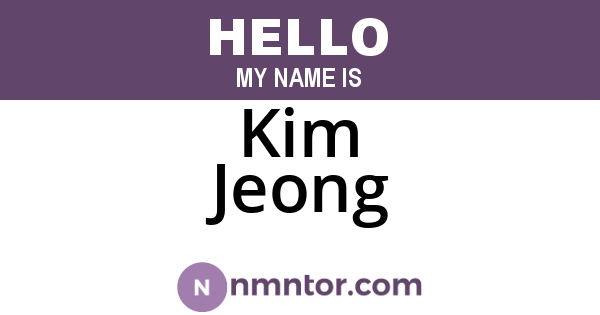Kim Jeong