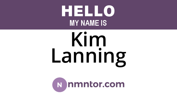 Kim Lanning