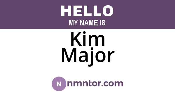 Kim Major