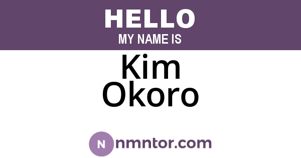 Kim Okoro