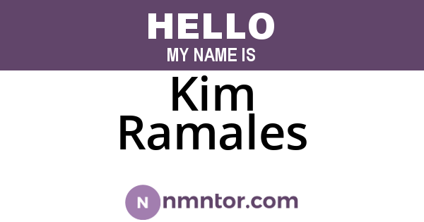Kim Ramales