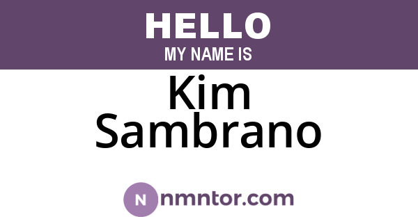 Kim Sambrano