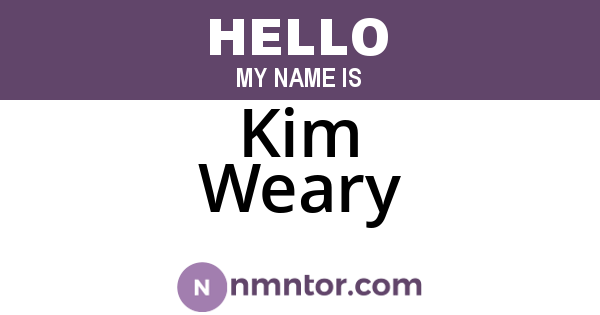 Kim Weary