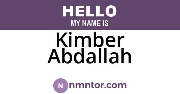 Kimber Abdallah