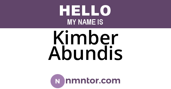 Kimber Abundis