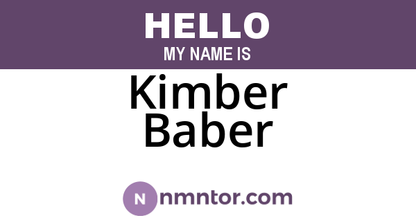 Kimber Baber
