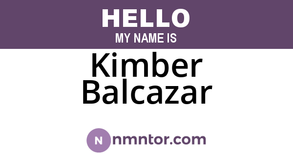 Kimber Balcazar